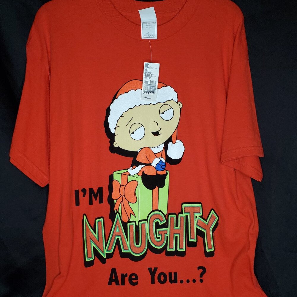 NWT Stewie Griffin Christmas Naughty t-shirt Family Guy